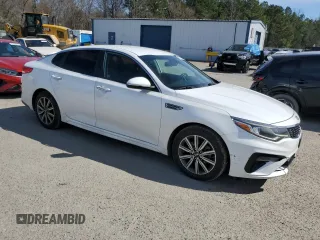 2019 Kia Optima LX with VIN 5XXGT4L33KG354373, listed as a Copart auction lot 47323175 with 130,137 mi miles and Salvage Title. Bid and sale history available at carsss.com. Image 4.