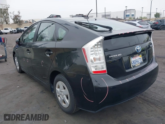 2011 Toyota Prius I with VIN JTDKN3DU7B0277675, listed as a IAAI auction lot 42039547 with 139,583 mi miles. Bid and sale history available at carsss.com. Image 3.