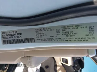 2021 Jeep Grand Cherokee Limited z VIN 1C4RJKBG2M8169342, wystawiony jako IAAI lot #42007413 z przebiegiem 106 665 mil mil oraz . Historia ofert i sprzedaży dostępna na DreamBid. Obrazek 9.