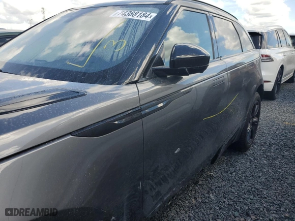2019 Land Rover Range Rover Velar R-Dynamic SE with VIN SALYL2EX6KA222723, listed as a Copart auction lot 74388184 with NaN miles and Salvage Title. Bid and sale history available at carsss.com. Image 7.