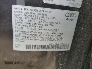 2009 Audi Q7 z VIN WA1AY74L59D008525, wystawiony jako Copart lot #76812104 z przebiegiem 218 747 mil mil oraz Szkoda całkowita • Salvage title. Historia ofert i sprzedaży dostępna na DreamBid. Obrazek 15.