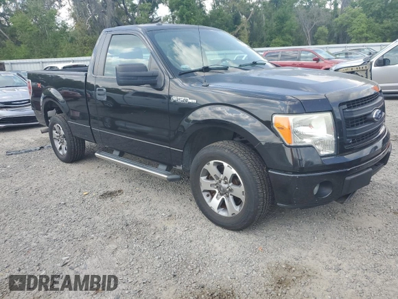 2013 Ford F-150 XL with VIN 1FTMF1CF8DKD40156, listed as a Copart auction lot 50408735 with 120,437 mi miles and Salvage title. Bid and sale history available at DreamBid. Image 4.