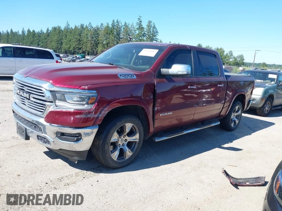 2019 Ram 1500 Laramie with VIN 1C6SRFJT2KN677400, listed as a IAAI auction lot 42441010 with 76,750 mi miles and . Bid and sale history available at DreamBid. Image 2.