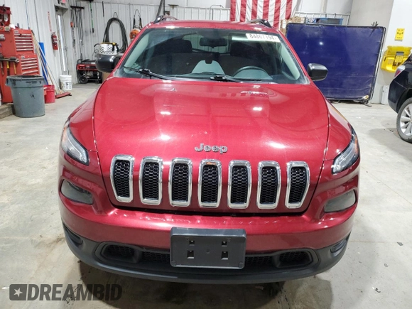 2017 Jeep Cherokee Sport with VIN 1C4PJMAB0HW504625, listed as a Copart auction lot 84867194 with 46,966 mi miles and Salvage Title. Bid and sale history available at carsss.com. Image 5.