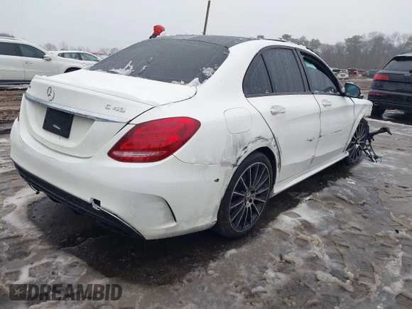 2018 Mercedes-Benz C 43 AMG with VIN 55SWF6EB4JU247805, listed as a IAAI auction lot 41434798 with 92,618 mi miles and . Bid and sale history available at carsss.com. Image 4.