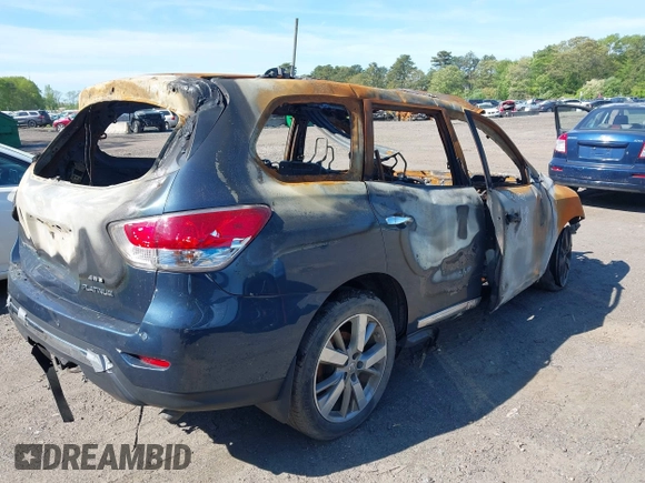 2016 Nissan Pathfinder SV with VIN 5N1AR2MMXGC661803, listed as a IAAI auction lot 42248988 with 50,256 mi miles and . Bid and sale history available at DreamBid. Image 4.