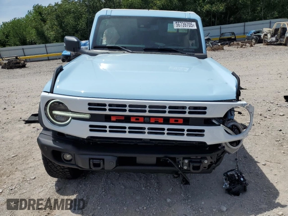 2024 Ford Bronco Heritage Limited Edition z VIN 1FMEE4GP4RLA74109, wystawiony jako Copart lot #56739705 z przebiegiem 6 656 mil mil oraz Szkoda całkowita • Salvage title. Historia ofert i sprzedaży dostępna na DreamBid. Obrazek 5.