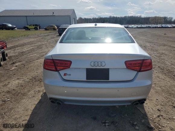 2013 Audi S8 with VIN WAUD2AFD1DN010425, listed as a Copart auction lot 50203305 with 108677 miles and Salvage Title. Bid and sale history available at carsss.com. Image 6.