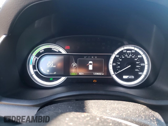 2017 Kia Niro LX with VIN KNDCB3LC9H5062395, listed as a Copart auction lot 65074724 with 123,602 mi miles and Clean Title. Bid and sale history available at carsss.com. Image 9.