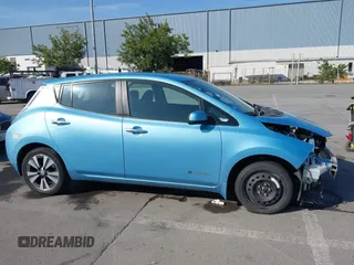 2015 Nissan LEAF S with VIN 1N4AZ0CP6FC330483, listed as a IAAI auction lot 42217559 with 35,216 mi miles and . Bid and sale history available at DreamBid. Image 14.