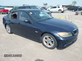 2008 BMW 3 Series 328i with VIN WBAVA375X8NL47238, listed as a IAAI auction lot 42029393 with 146,664 mi miles. Bid and sale history available at carsss.com. Image 1.
