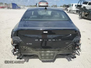 2024 Genesis G70 3.3T Sport Advanced with VIN KMTG54SE4RU136106, listed as a Copart auction lot 77546764 with 6,896 mi miles and Salvage Title. Bid and sale history available at carsss.com. Image 6.