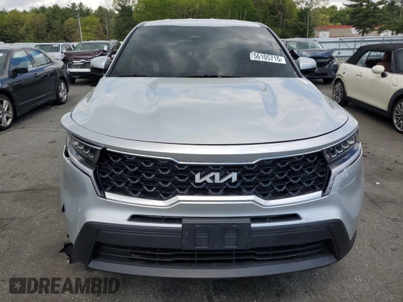 2022 Kia Sorento LX with VIN 5XYRGDLC1NG091524, listed as a Copart auction lot 56105715 with 37,943 mi miles and Salvage title. Bid and sale history available at DreamBid. Image 5.