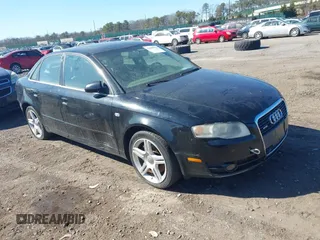 2007 Audi A4 2.0T with VIN WAUDF78E37A107201, listed as a IAAI auction lot 41899936 with 143,194 mi miles. Bid and sale history available at carsss.com. Image 1.