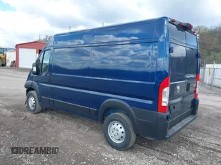 2023 Ram ProMaster Cargo with VIN 3C6LRVBG1PE599526, listed as a IAAI auction lot 41910156 with 1,504 mi miles. Bid and sale history available at carsss.com. Image 3.