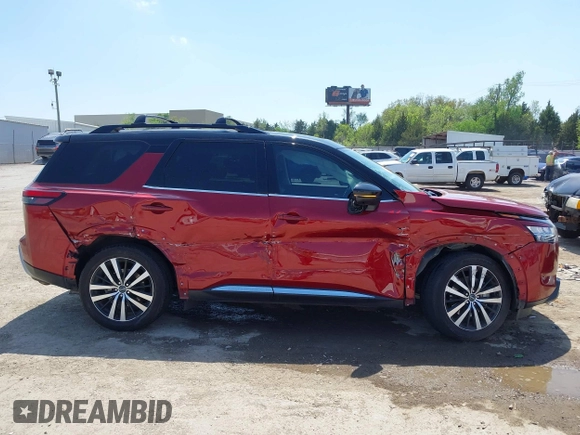 2023 Nissan Pathfinder Platinum with VIN 5N1DR3DK6PC210286, listed as a IAAI auction lot 42021775 with 48,482 mi miles and . Bid and sale history available at DreamBid. Image 13.