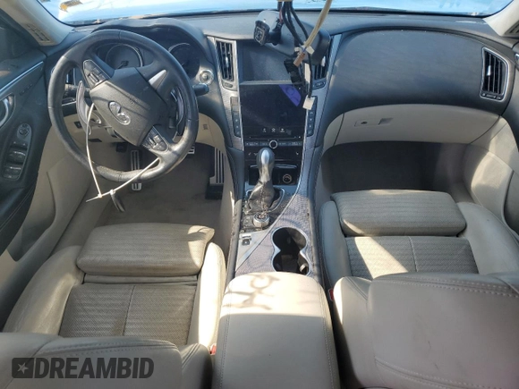 2016 Infiniti Q50 Red Sport 400 with VIN JN1FV7AR2GM451406, listed as a Copart auction lot 72990594 with Not Provided miles and Salvage Title. Bid and sale history available at DreamBid. Image 8.