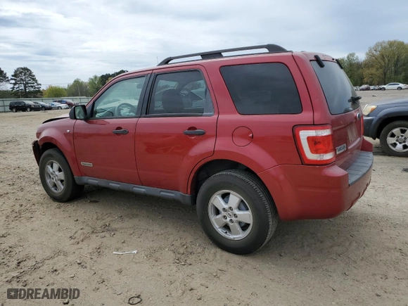 2008 Ford Escape XLT with VIN 1FMCU03188KE75283, listed as a Copart auction lot 51109655 with 0 mi miles and Salvage Title. Bid and sale history available at carsss.com. Image 2.