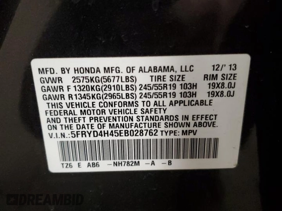 2014 Acura MDX Tech Pkg with VIN 5FRYD4H45EB028762, listed as a Copart auction lot 52943195 with 86,249 mi miles and Salvage Title. Bid and sale history available at carsss.com. Image 13.