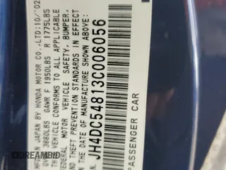 2003 Acura RSX with VIN JH4DC54813C006056, listed as a Copart auction lot 81740484 with 181,090 mi miles and Salvage Title. Bid and sale history available at carsss.com. Image 14.