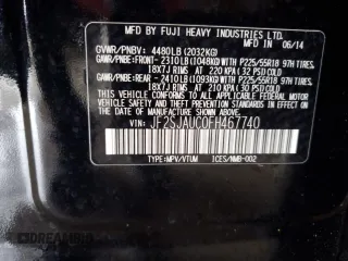 2015 Subaru Forester Touring with VIN JF2SJAUC0FH467740, listed as a Copart auction lot 50028885 with 131,830 mi miles and Clean Title. Bid and sale history available at DreamBid. Image 12.