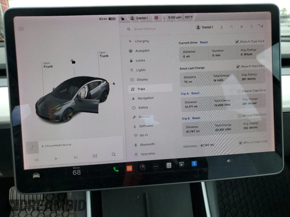 2018 Tesla Model 3 Long Range Battery z VIN 5YJ3E1EB2JF169809, wystawiony jako Copart lot #60623104 z przebiegiem 81 747 mil mil oraz Tytuł czysty. Historia ofert i sprzedaży dostępna na DreamBid. Obrazek 9.