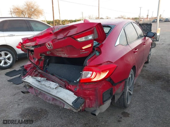 2019 Honda Accord Sedan Sport 1.5T with VIN 1HGCV1F34KA151962, listed as a IAAI auction lot 41471178 with 110,525 mi miles. Bid and sale history available at carsss.com. Image 4.