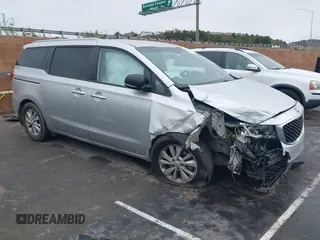 2016 Kia Sedona LX with VIN KNDMB5C13G6212492, listed as a IAAI auction lot 41793029 with 99,176 mi miles. Bid and sale history available at carsss.com. Image 1.