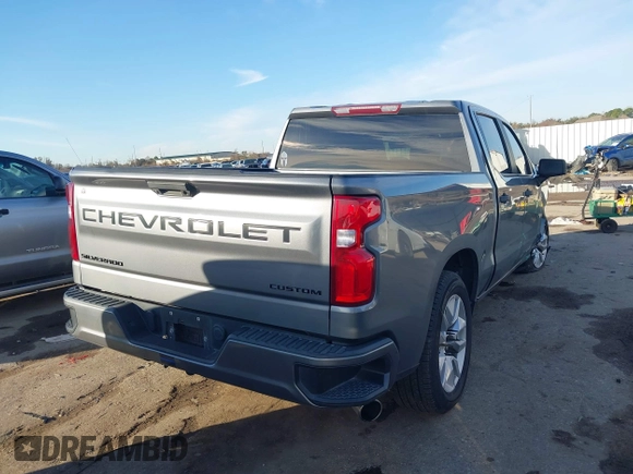 2020 Chevrolet Silverado 1500 Custom with VIN 1GCPWBEHXLZ183253, listed as a IAAI auction lot 41282835 with 128,772 mi miles. Bid and sale history available at carsss.com. Image 4.