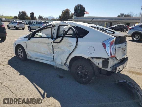 2013 Toyota Prius One with VIN JTDKN3DU7D1733686, listed as a Copart auction lot 49822995 with Not Provided miles and Salvage Title. Bid and sale history available at DreamBid. Image 2.