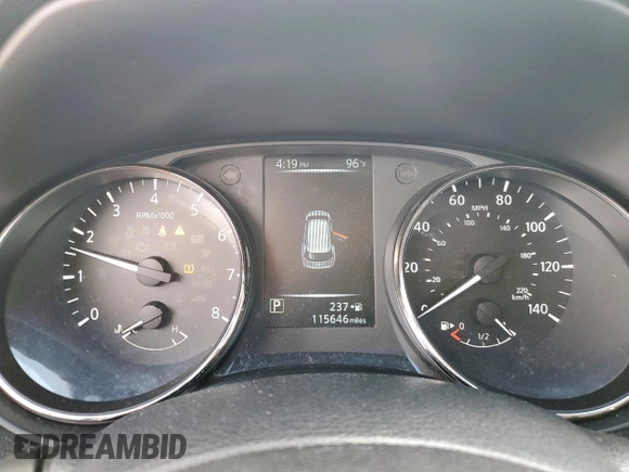 2017 Nissan Rogue S with VIN KNMAT2MVXHP564304, listed as a Copart auction lot 59334085 with 115,646 mi miles and Salvage title. Bid and sale history available at DreamBid. Image 9.