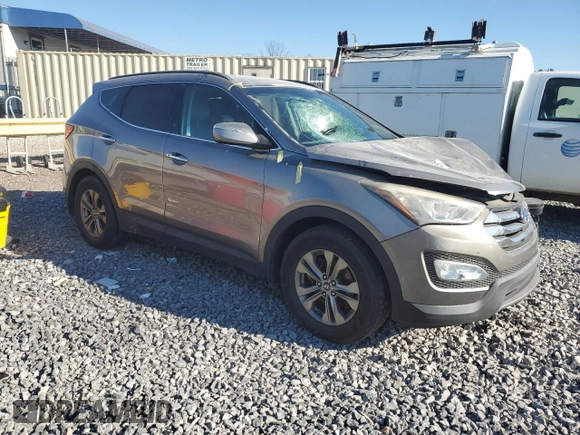 2014 Hyundai Santa Fe Sport with VIN 5XYZU3LB8EG182963, listed as a Copart auction lot 46227995 with 113,984 mi miles and Salvage Title. Bid and sale history available at carsss.com. Image 4.