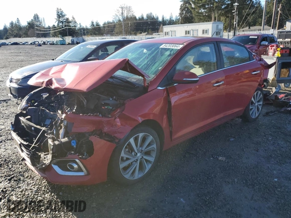 2022 Hyundai Accent Limited with VIN 3KPC34A64NE157267, listed as a Copart auction lot 84203064 with 37,075 mi miles and Salvage Title. Bid and sale history available at carsss.com. Image 1.