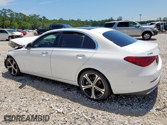 2023 Mercedes-Benz C 300 with VIN W1KAF4GB4PR141067, listed as a Copart auction lot 58231185 with 16,405 mi miles and Salvage title. Bid and sale history available at DreamBid. Image 2.