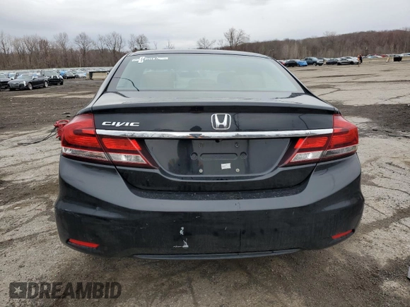 2014 Honda Civic Sedan LX with VIN 2HGFB2F57EH514919, listed as a Copart auction lot 52821645 with 179,571 mi miles and Salvage Title. Bid and sale history available at carsss.com. Image 6.