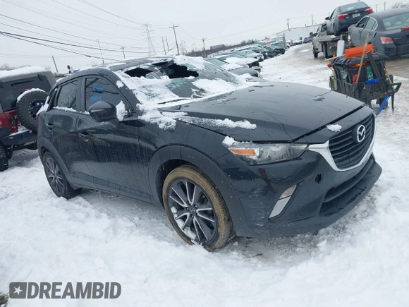 2018 Mazda CX-3 Touring with VIN JM1DKDC74J0304347, listed as a IAAI auction lot 41298914 with 1 mi miles. Bid and sale history available at carsss.com. Image 1.