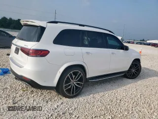 2022 Mercedes-Benz GLS 450 with VIN 4JGFF5KE6NA739823, listed as a Copart auction lot 57478395 with 35,664 mi miles and Salvage title. Bid and sale history available at DreamBid. Image 3.