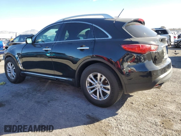 2015 Infiniti QX70 z VIN JN8CS1MU6FM381224, wystawiony jako Copart lot #44370405 z przebiegiem 90 195 mil mil oraz Szkoda całkowita • Salvage title. Historia ofert i sprzedaży dostępna na DreamBid. Obrazek 2.