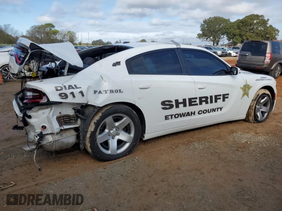 2019 Dodge Charger Police with VIN 2C3CDXAG0KH660161, listed as a Copart auction lot 78808654 with 52,150 mi miles and Salvage Title. Bid and sale history available at DreamBid. Image 3.