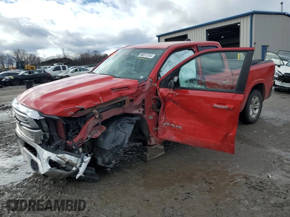 2019 Ram 1500 Laramie with VIN 1C6SRFDT2KN806618, listed as a Copart auction lot 86817314 with 0 mi miles and Salvage Title. Bid and sale history available at carsss.com. Image 1.