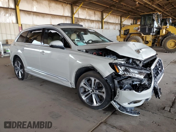 2024 Audi Q7 Premium Plus with VIN WA1LXBF76RD009102, listed as a Copart auction lot 57466115 with 9,099 mi miles and Salvage title. Bid and sale history available at DreamBid. Image 4.