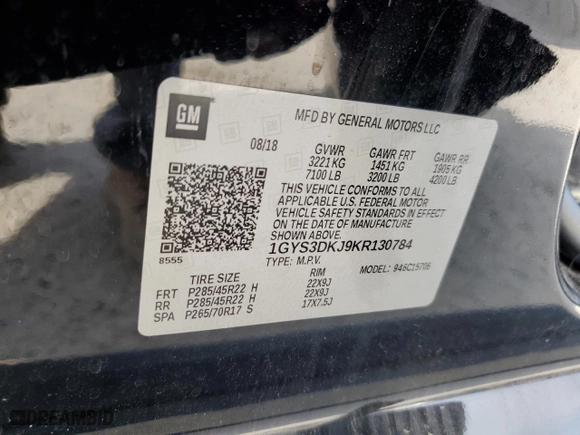 2019 Cadillac Escalade Platinum with VIN 1GYS3DKJ9KR130784, listed as a Copart auction lot 78013814 with 109,229 mi miles and Salvage Title. Bid and sale history available at carsss.com. Image 14.