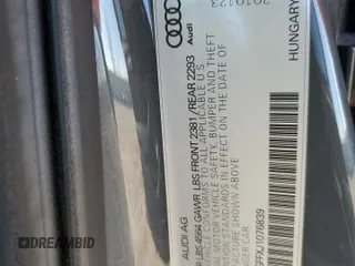 2018 Audi A3 Sedan Premium with VIN WAUB8GFFXJ1076839, listed as a Copart auction lot 43738434 with 61,482 mi miles. Bid and sale history available at carsss.com. Image 15.