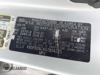 2016 Kia Sportage LX with VIN KNDPB3AC4G7804225, listed as a IAAI auction lot 41576543 with 143,613 mi miles. Bid and sale history available at carsss.com. Image 9.