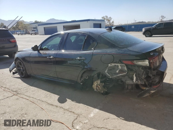 2018 Alfa Romeo Giulia Ti Sport with VIN ZARFAECN6J7575116, listed as a Copart auction lot 52331495 with 46,355 mi miles and Salvage title. Bid and sale history available at DreamBid. Image 2.