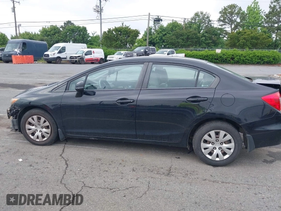 2012 Honda Civic LX with VIN 19XFB2F55CE107821, listed as a IAAI auction lot 42119926 with 172,942 mi miles and . Bid and sale history available at DreamBid. Image 14.