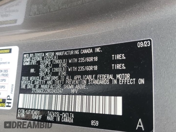 2024 Lexus NX 350 Premium z VIN 2T2GGCEZ2RC045247, wystawiony jako Copart lot #61401805 z przebiegiem 11 271 mil mil oraz Szkoda całkowita • Salvage title. Historia ofert i sprzedaży dostępna na DreamBid. Obrazek 13.