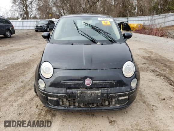 2013 FIAT 500 Pop with VIN 3C3CFFARXDT542148, listed as a Copart auction lot 52289095 with 0 mi miles and Non Repairable. Bid and sale history available at carsss.com. Image 5.