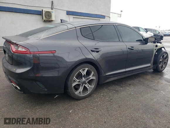 2021 Kia Stinger GT-Line with VIN KNAE15LA6M6094440, listed as a Copart auction lot 44260985 with 51,364 mi miles and Salvage Title. Bid and sale history available at carsss.com. Image 3.