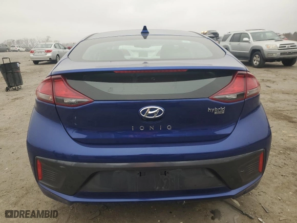 2020 Hyundai Ioniq Hybrid Blue with VIN KMHC65LC6LU242816, listed as a Copart auction lot 48923815 with 106,182 mi miles and Salvage Title. Bid and sale history available at carsss.com. Image 6.